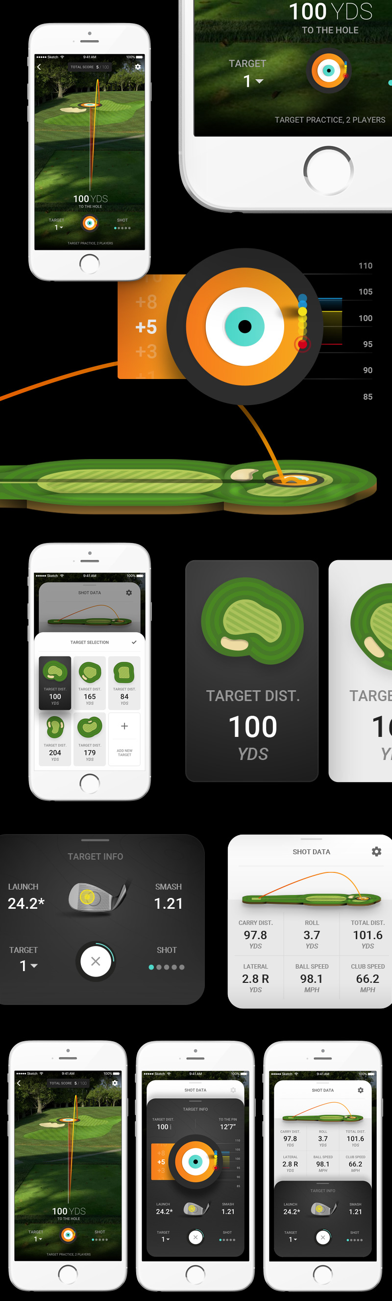 Mobile Golf Simulator UI